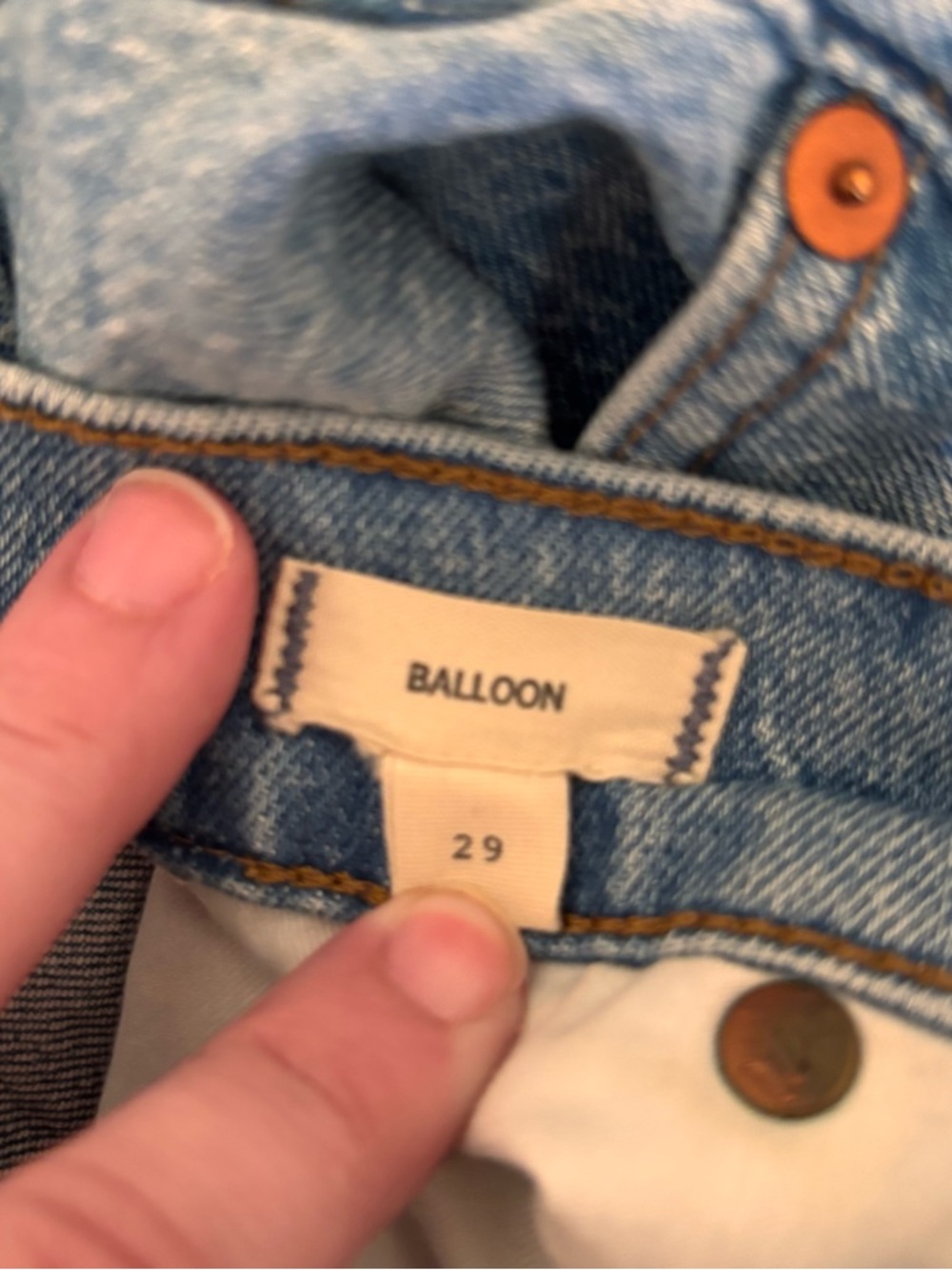 Madewell Balloon Jeans in Whistler Wash Size 29 80s Style - Picture 5 of 6